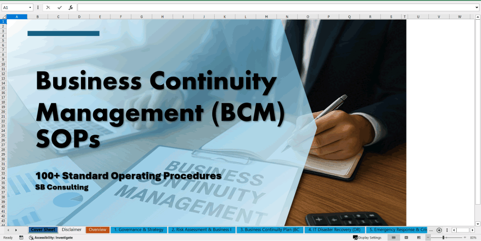 100+ Business Continuity Management (BCM) SOPs (Excel template (XLSX)) Preview Image