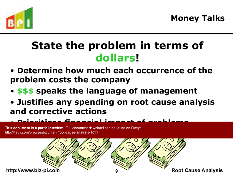 Root Cause Analysis (57-slide PowerPoint presentation (PPT)) Preview Image