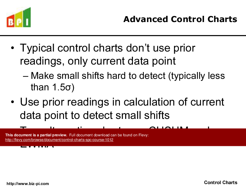 Control Charts (SPC) Course (PowerPoint) Slideshow View