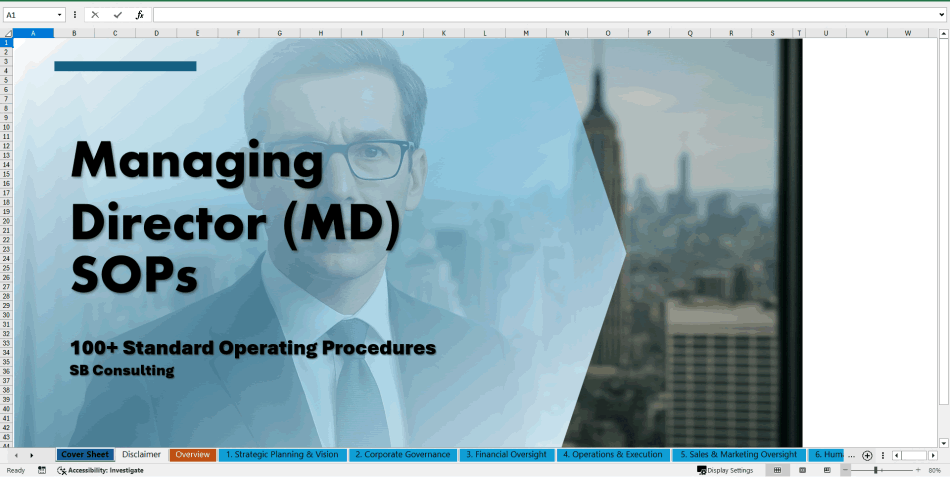 100+ Managing Director (MD) SOPs (Excel template (XLSX)) Preview Image