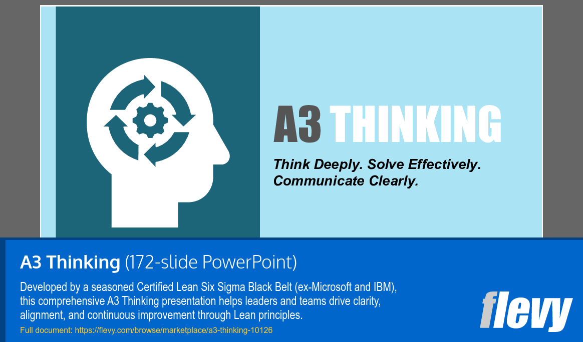 A3 Thinking (172-slide PPT PowerPoint presentation slide deck (PPTX)) Preview Image