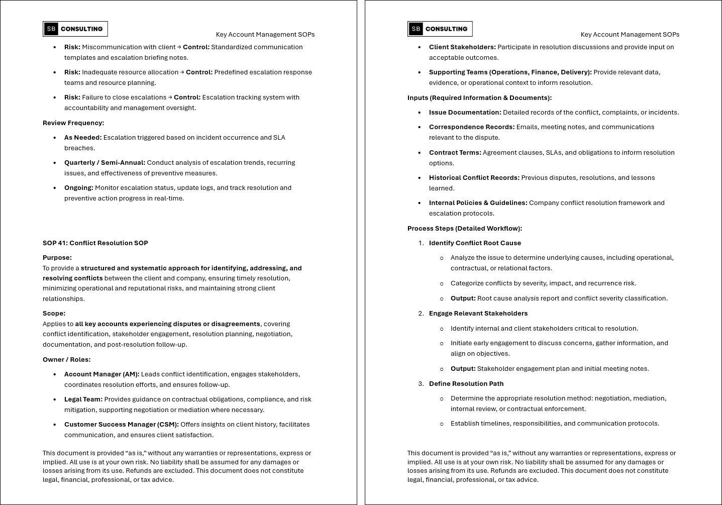 100+ Key Account Management (KAM) SOPs  (Booklet Format) (496-page Word document) Preview Image