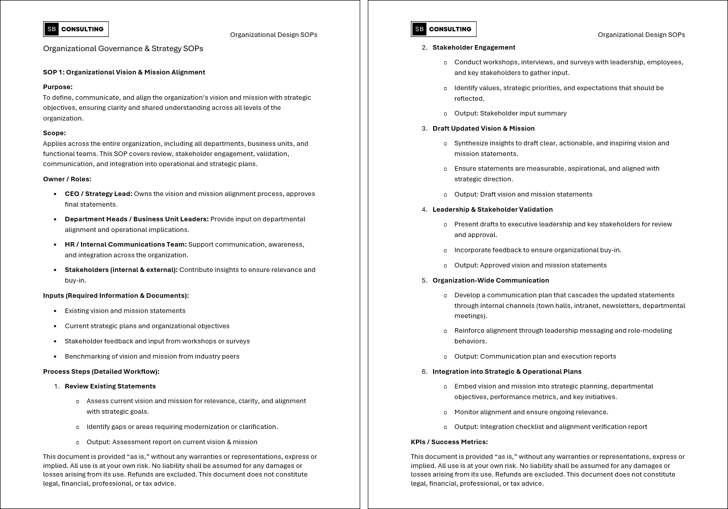 100+ Organizational Design SOPs (Booklet Format) (412-page Word document) Preview Image