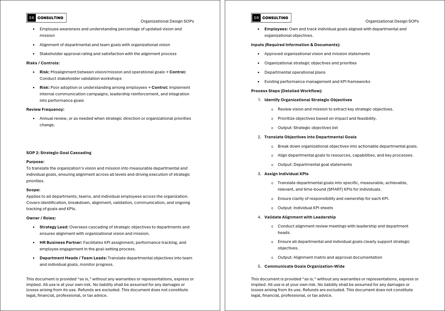 100+ Organizational Design SOPs (Booklet Format) (412-page Word document) Preview Image