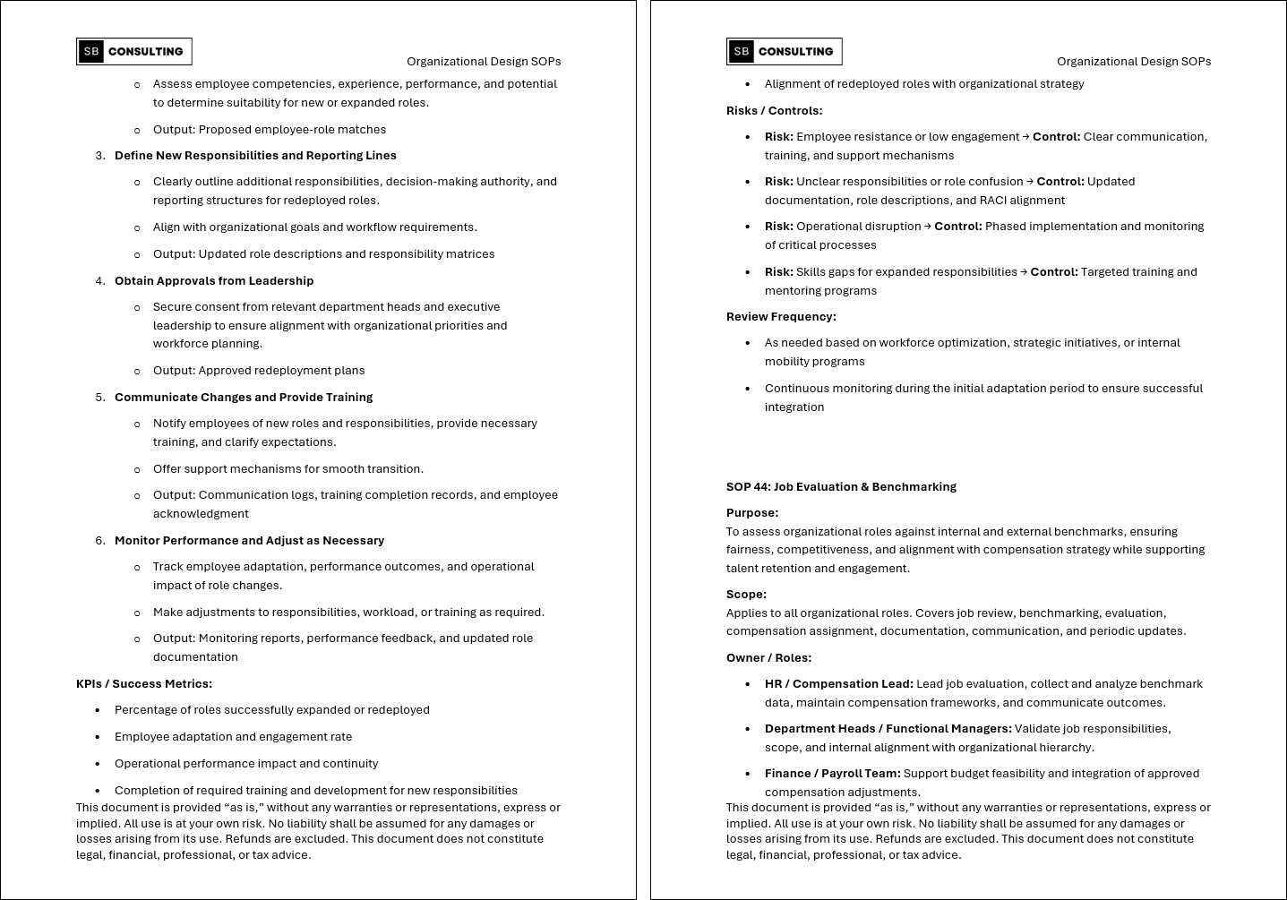 100+ Organizational Design SOPs (Booklet Format) (412-page Word document) Preview Image
