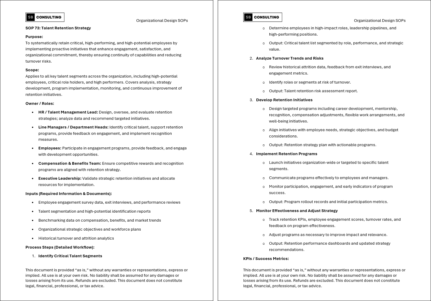100+ Organizational Design SOPs (Booklet Format) (412-page Word document) Preview Image