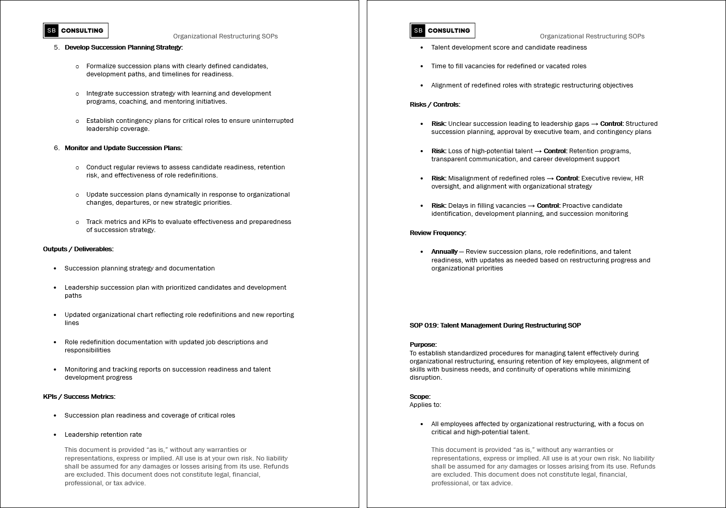 100+ Organizational Restructuring SOPs (Booklet Format) (175-page Word document) Preview Image