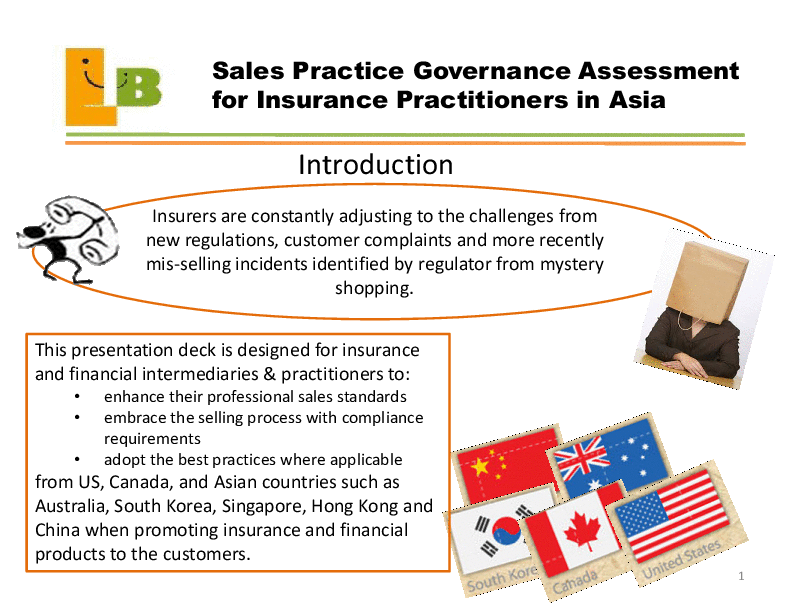 Sales Practice Governance Assessment for Insurance Practitioners in Asia (50-slide PPT PowerPoint presentation (PPTX)) Preview Image