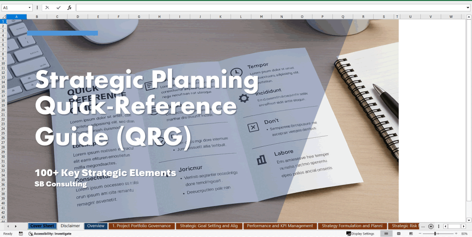 Strategic Planning Quick-Reference Guide (100+ Key Elements) (Excel template (XLSX)) Preview Image