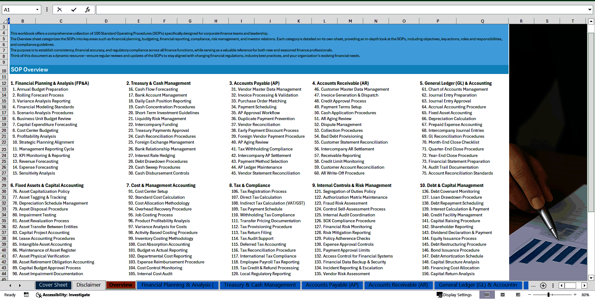 100+ Corporate Finance SOPs (Excel template (XLSX)) Preview Image