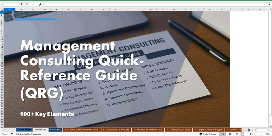 Management Consulting Quick-Reference Guide (100+ Elements) (Excel template (XLSX)) Preview Image