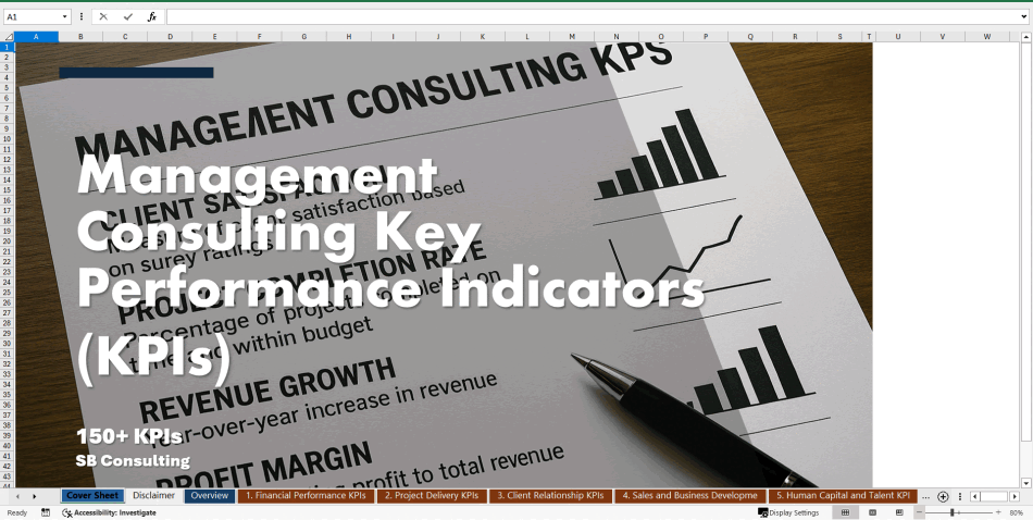 150+ Management Consulting KPIs (Excel template (XLSX)) Preview Image