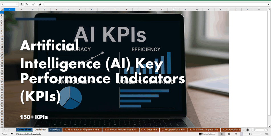 150+ Artificial Intelligence (AI) Strategy KPIs (Excel template (XLSX)) Preview Image