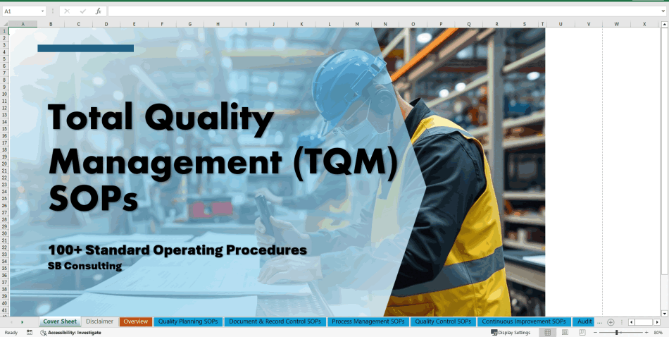 100+ Total Quality Management (TQM) SOPs (Excel template (XLSX)) Preview Image