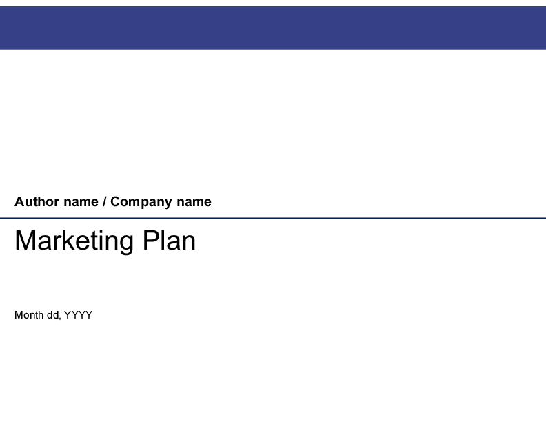Simple Marketing Plan (16-slide PPT PowerPoint presentation (PPTX)) Preview Image