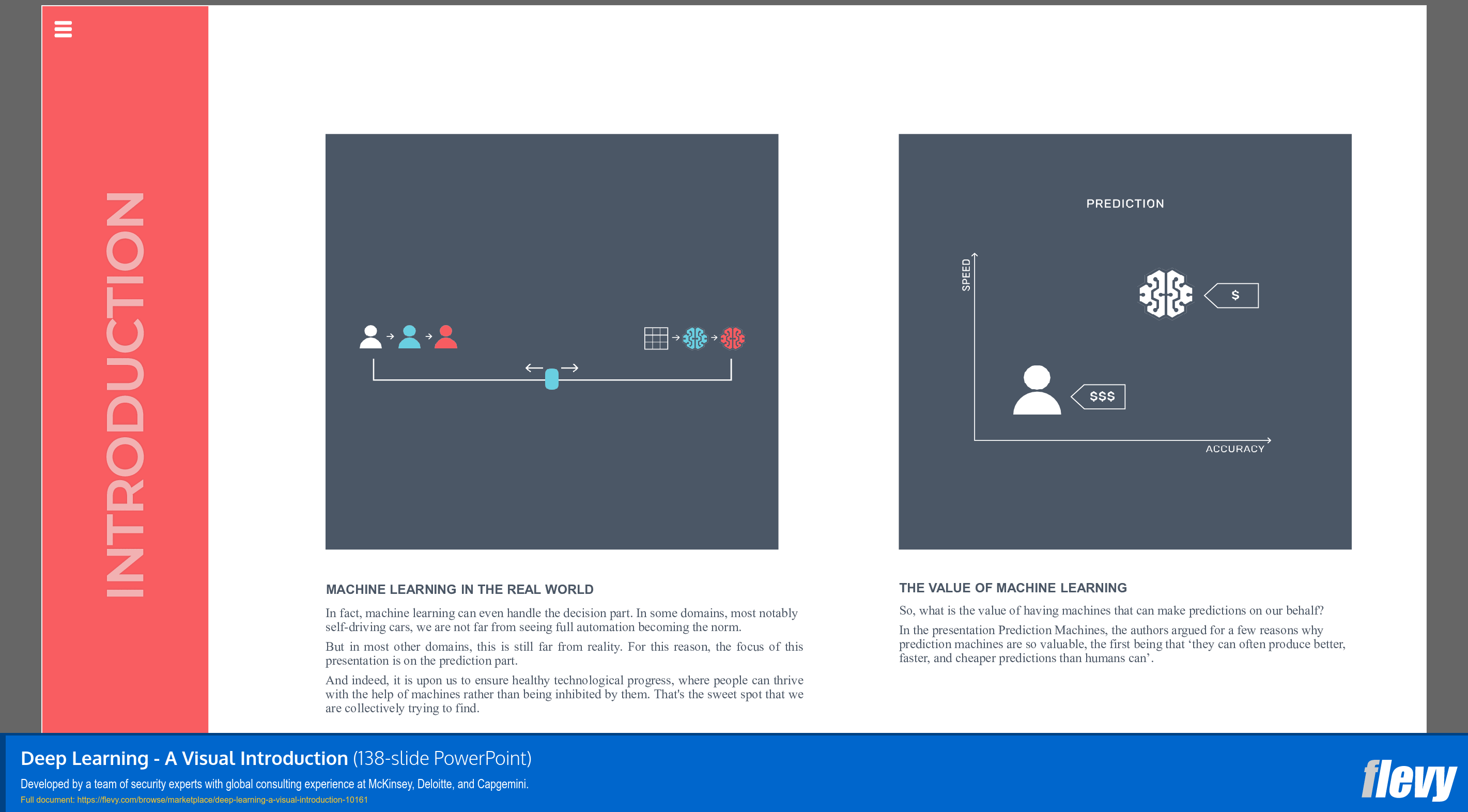 Deep Learning - A Visual Introduction (138-slide PPT PowerPoint presentation slide deck (PPTX)) Preview Image