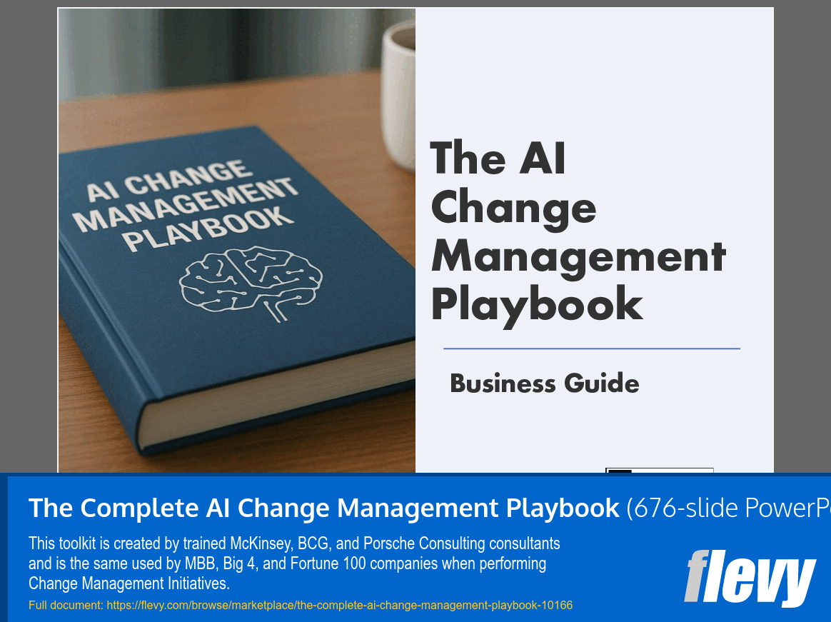 Complete AI Change Management Playbook (676-slide PPT PowerPoint presentation slide deck (PPTX)) Preview Image