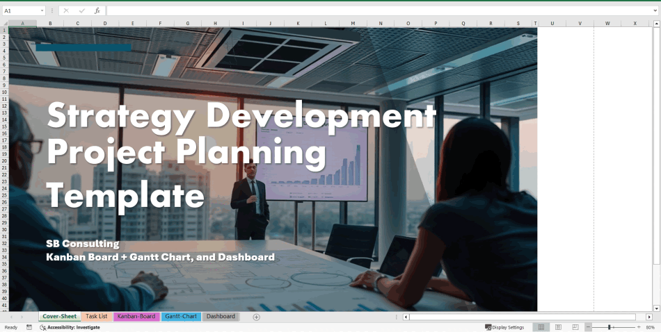Strategy Development Project Planning Template (Excel template (XLSX)) Preview Image