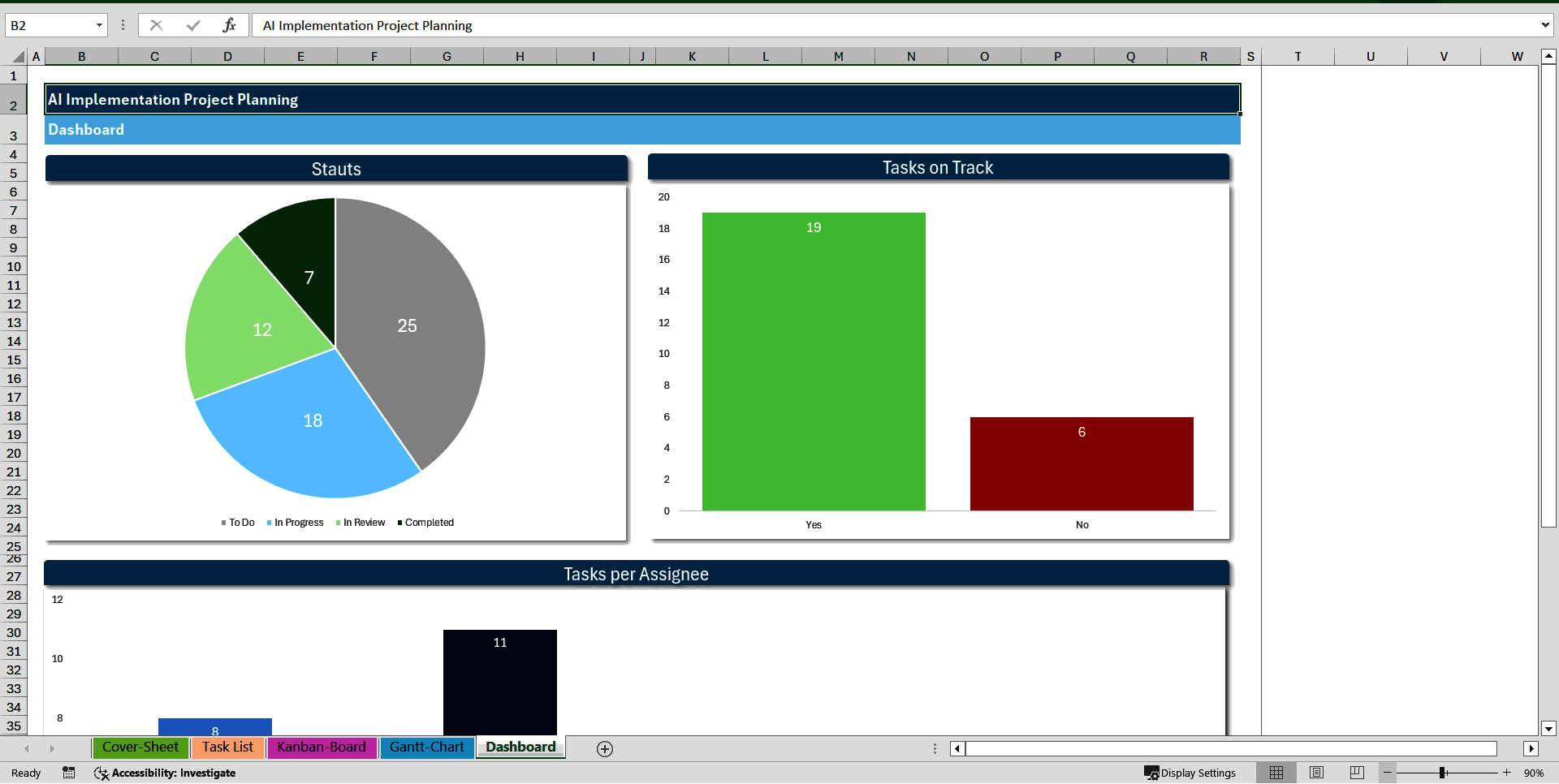 AI Implementation Project Planning Toolkit (Excel template (XLSX)) Preview Image