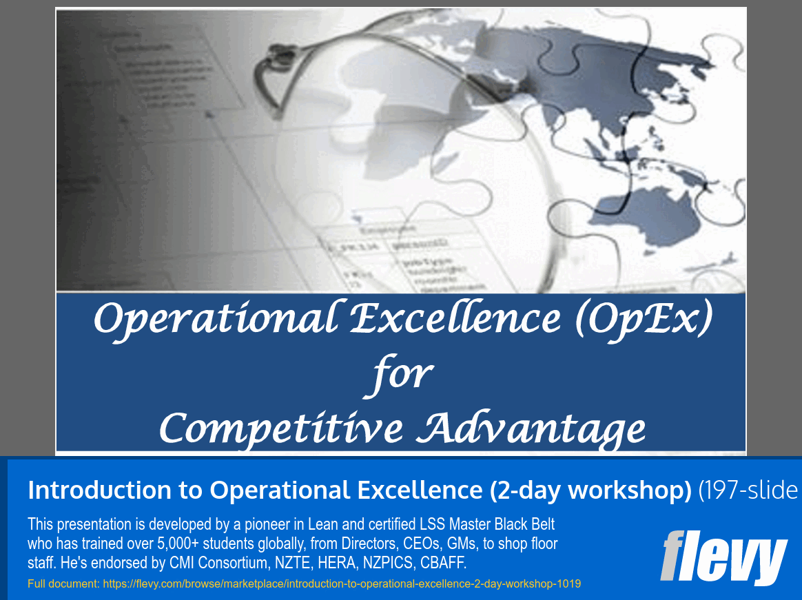 Introduction to Operational Excellence (2-day workshop) (197-slide PPT PowerPoint presentation (PPT)) Preview Image