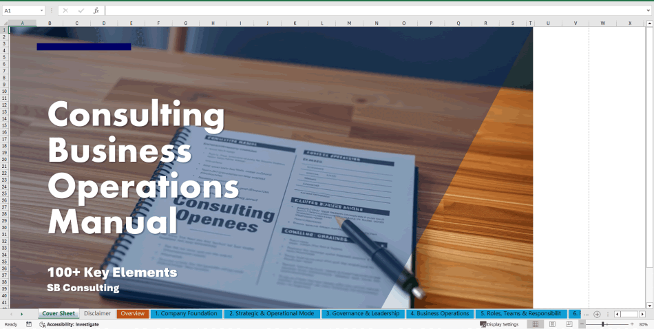 Consulting Business Operations Manual (Excel template (XLSX)) Preview Image
