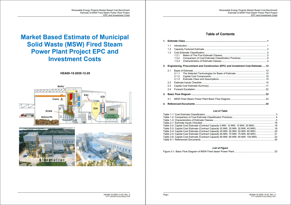 Capital Cost Estimates of MSW Fired Power Plant Projects (26-page PDF document) Preview Image