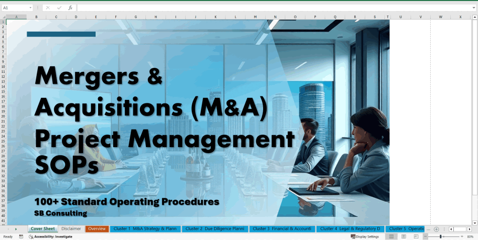 100+ Mergers & Acquisitions(M&A) Project Management SOPs (Excel template (XLSX)) Preview Image