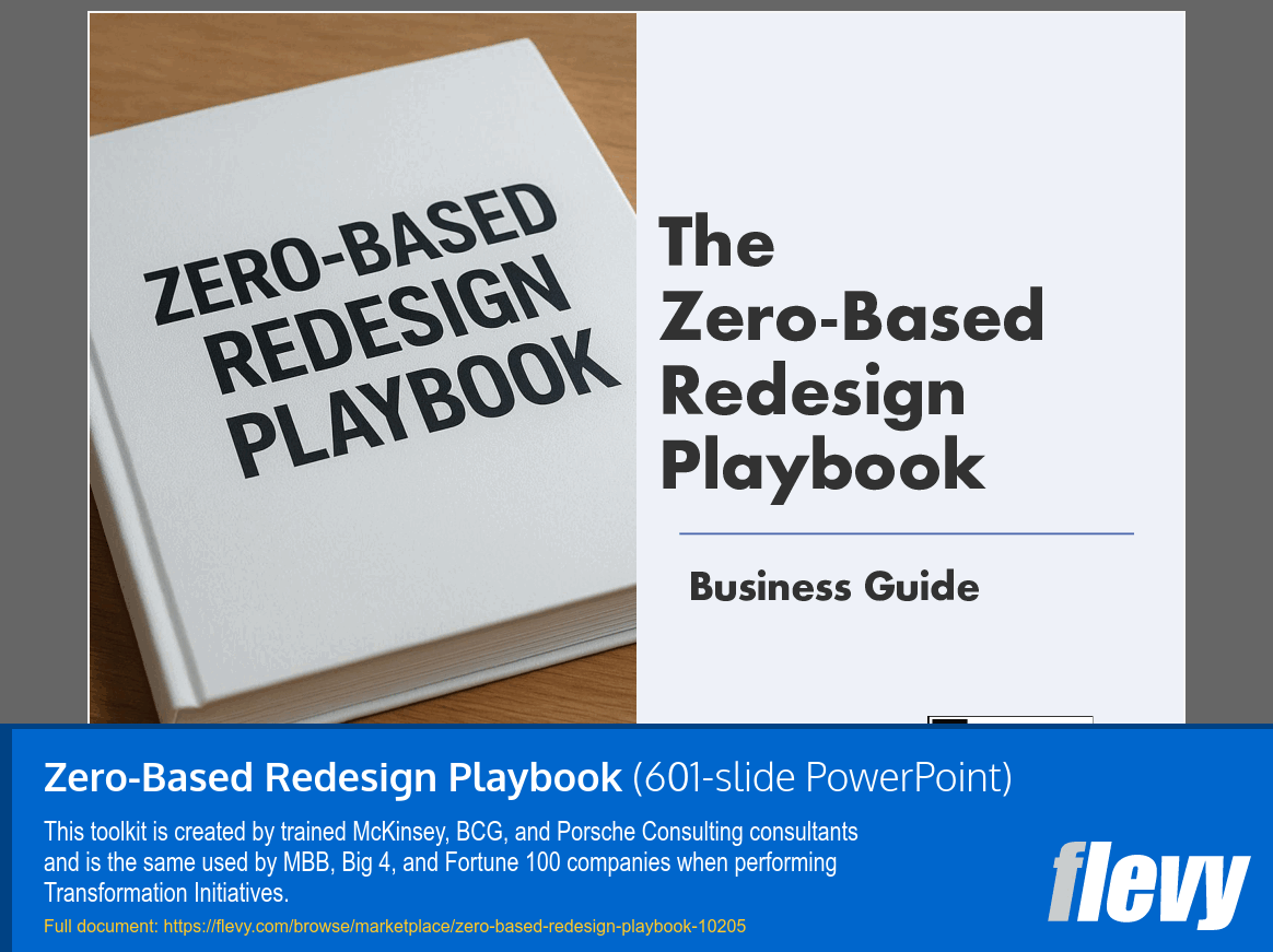 Zero-Based Redesign Playbook (601-slide PPT PowerPoint presentation slide deck (PPTX)) Preview Image