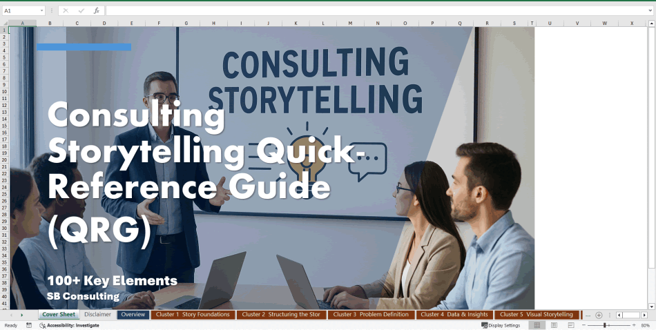 Consulting Storytelling Quick-Reference Guide (QRG) (Excel template (XLSX)) Preview Image