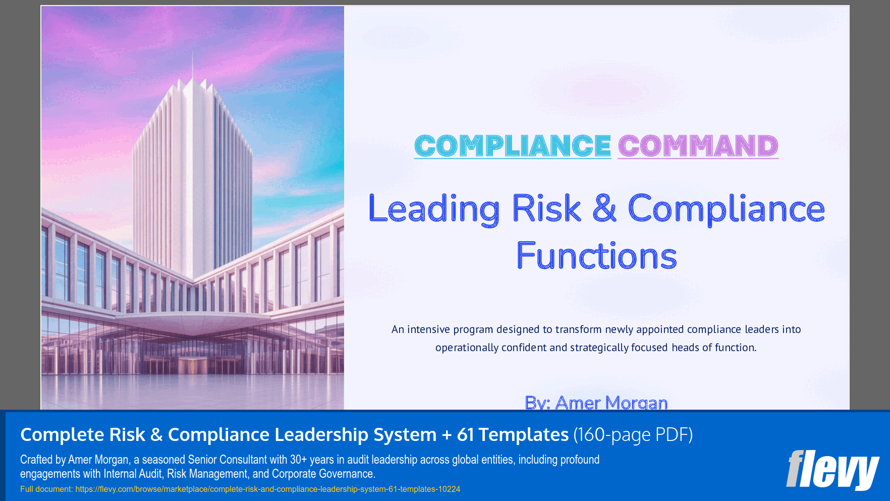 Complete Risk & Compliance Leadership System + 61 Templates (160-page PDF document) Preview Image
