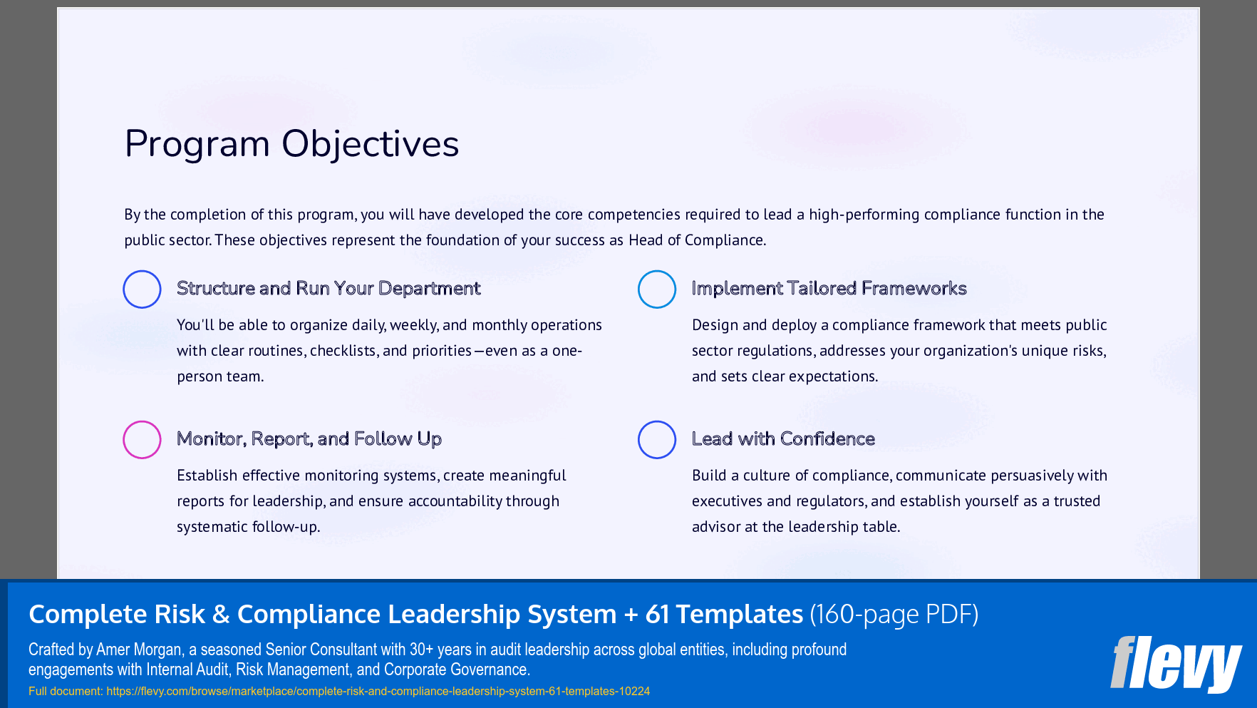 Complete Risk & Compliance Leadership System + 61 Templates (160-page PDF document) Preview Image