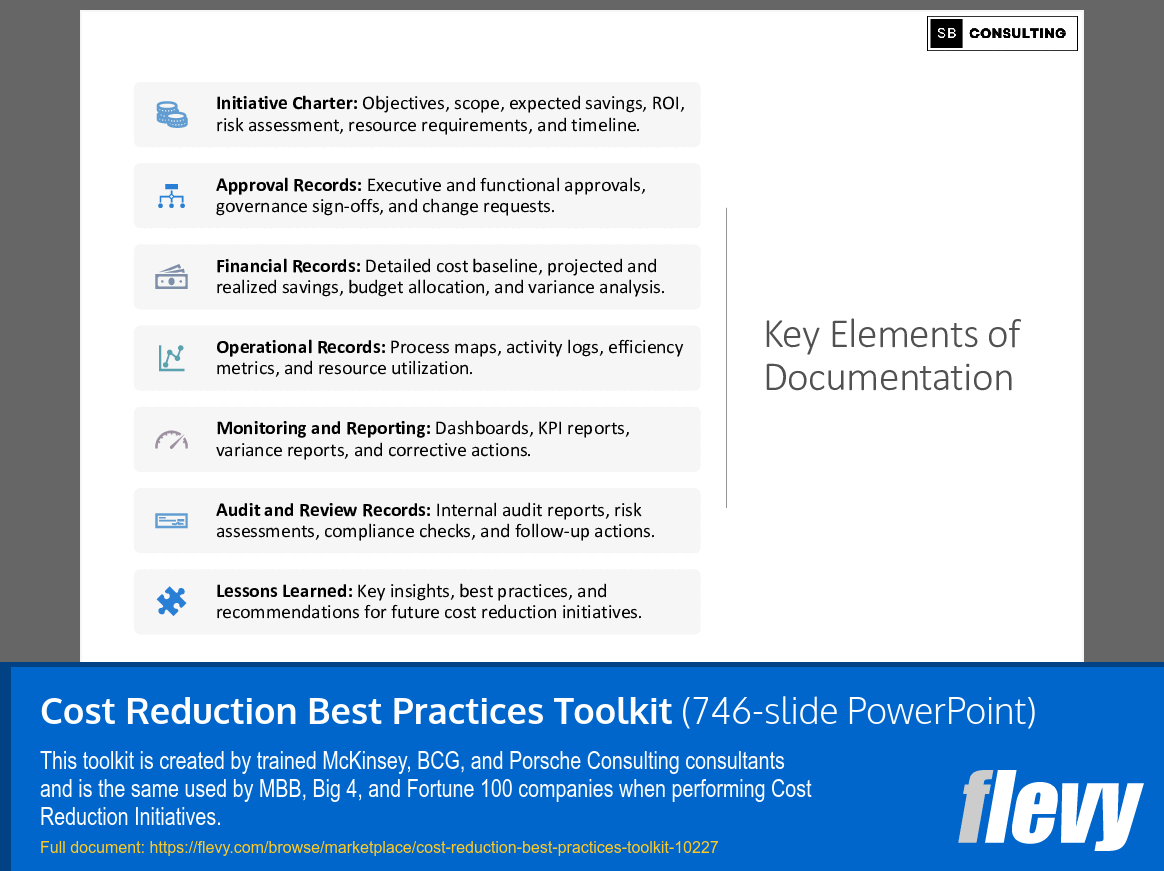 Cost Reduction Best Practices Toolkit (746-slide PPT PowerPoint presentation slide deck (PPTX)) Preview Image
