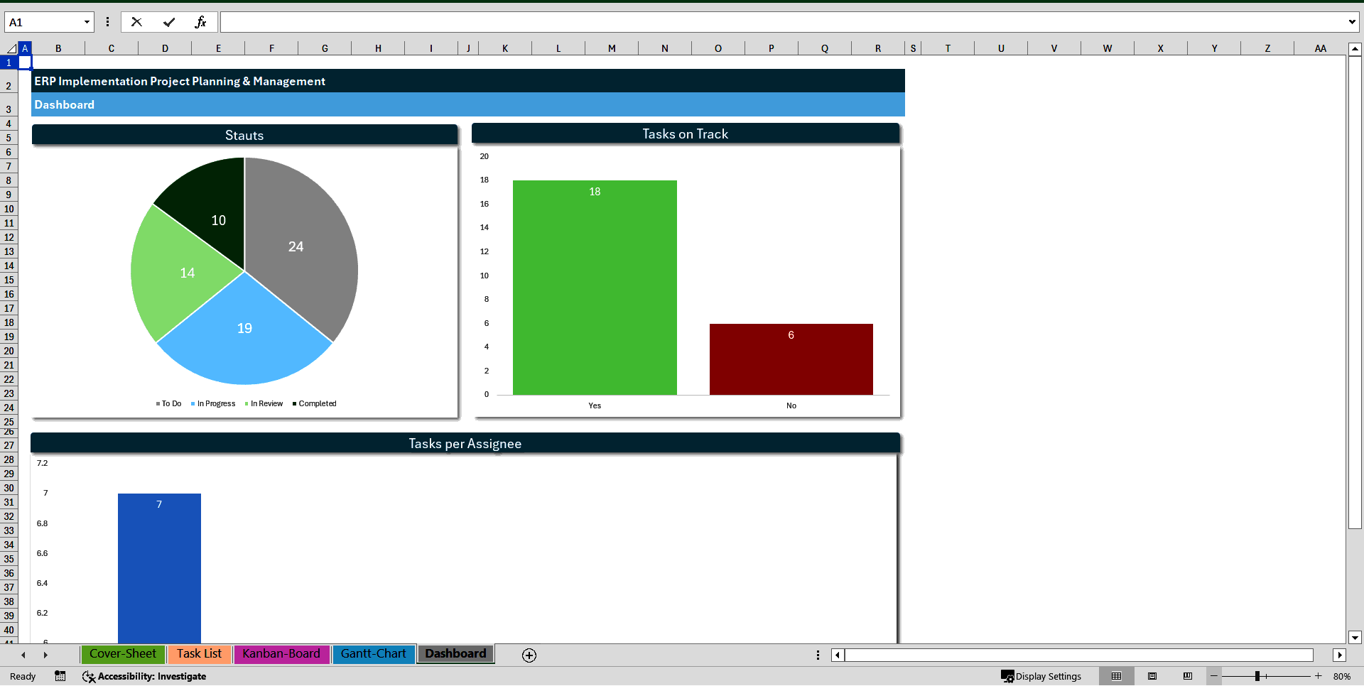 ERP Implementation Project Planning & Management Toolkit (Excel template (XLSX)) Preview Image