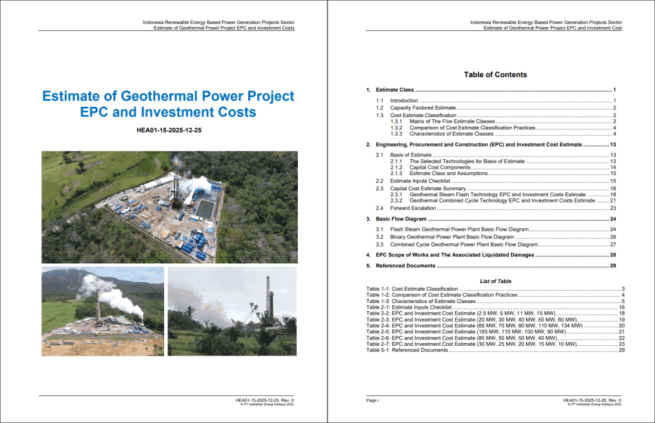 Estimation of Capital Costs of Geothermal Power Projects (32-page PDF document) Preview Image