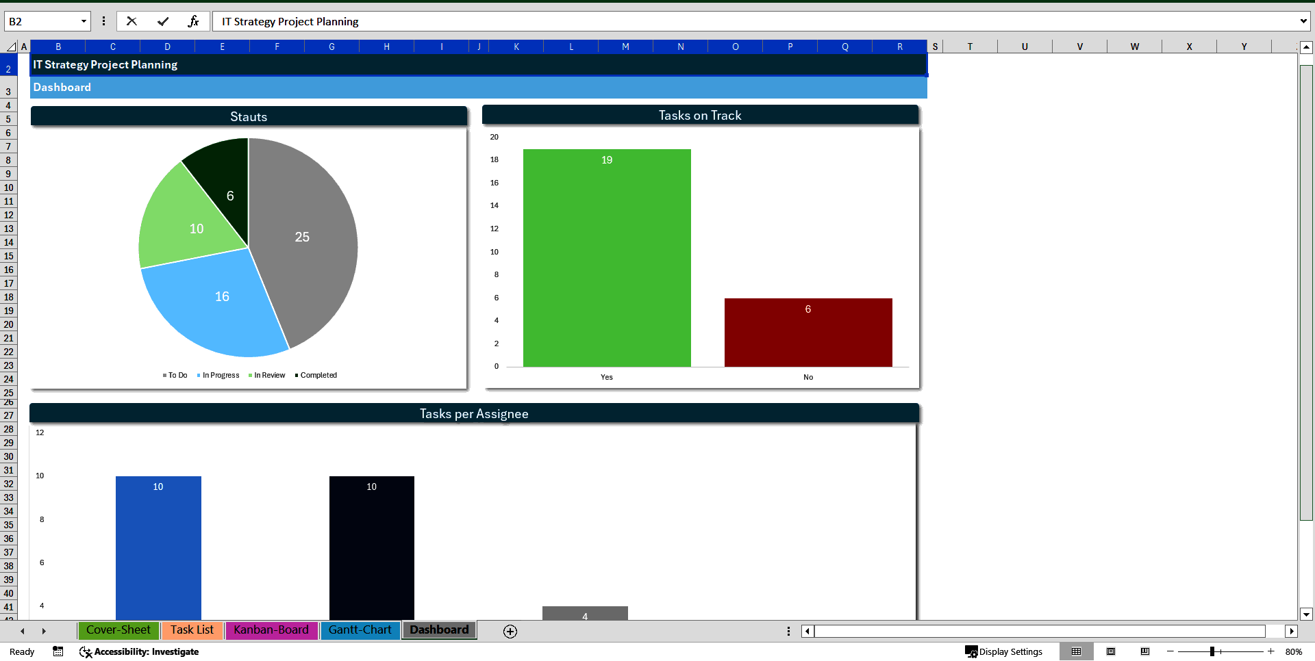 IT Strategy Project Planning & Management Toolkit (Excel template (XLSX)) Preview Image