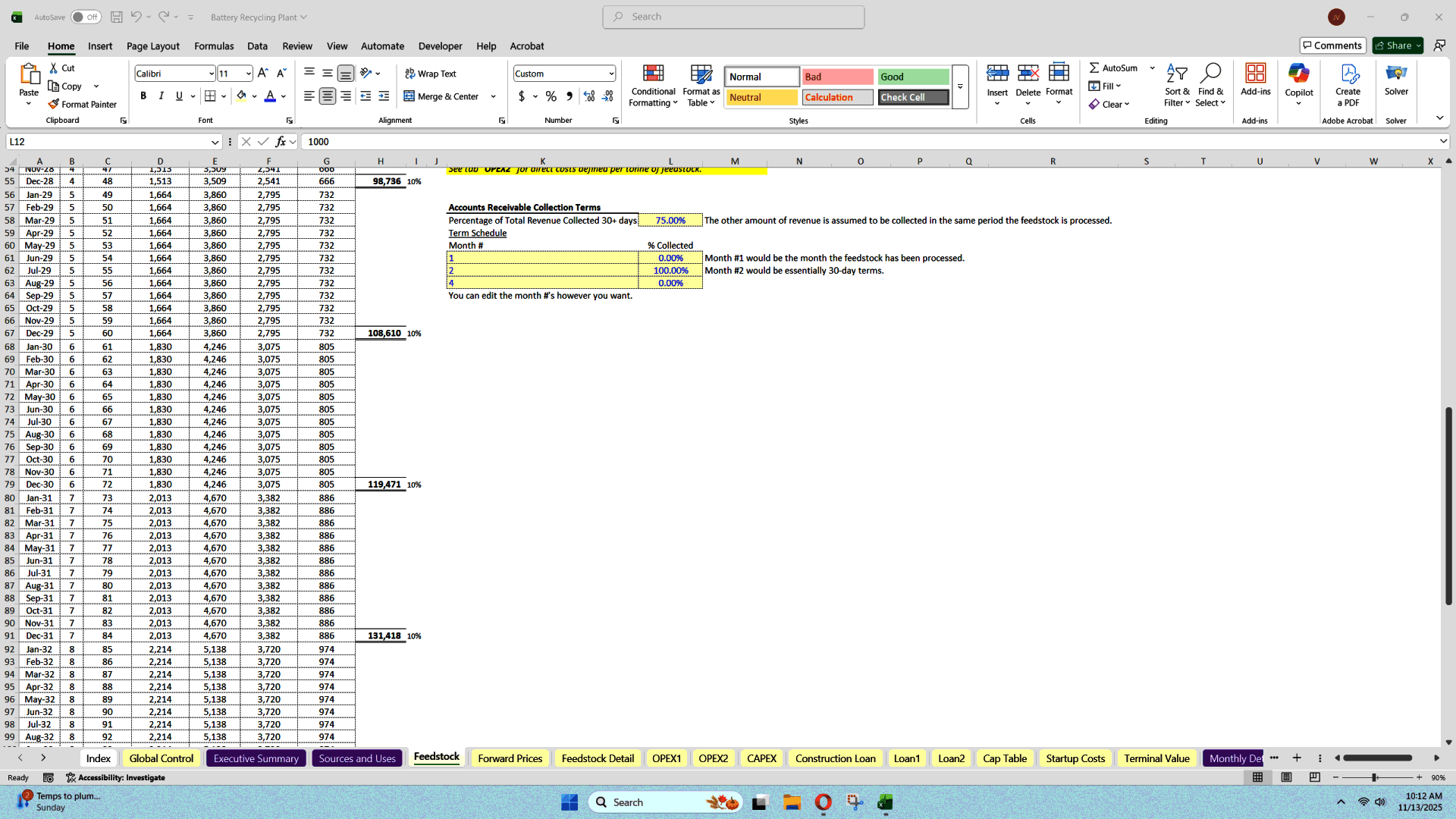 Battery Recycling Plant: Startup Financial Feasibility Template (Excel template (XLSX)) Preview Image