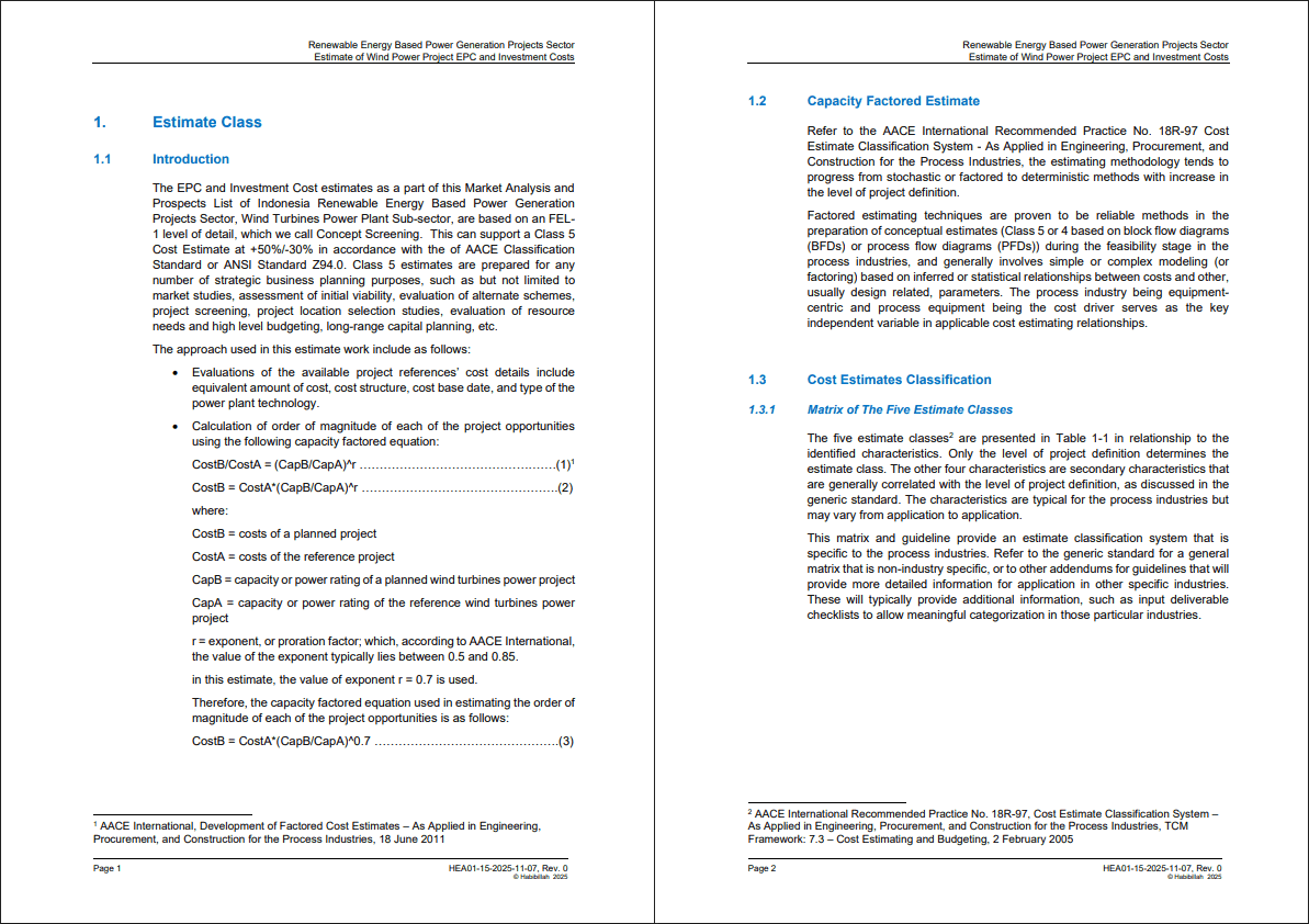 Estimates of Wind Power Project EPC and Investment Costs (26-page PDF document) Preview Image