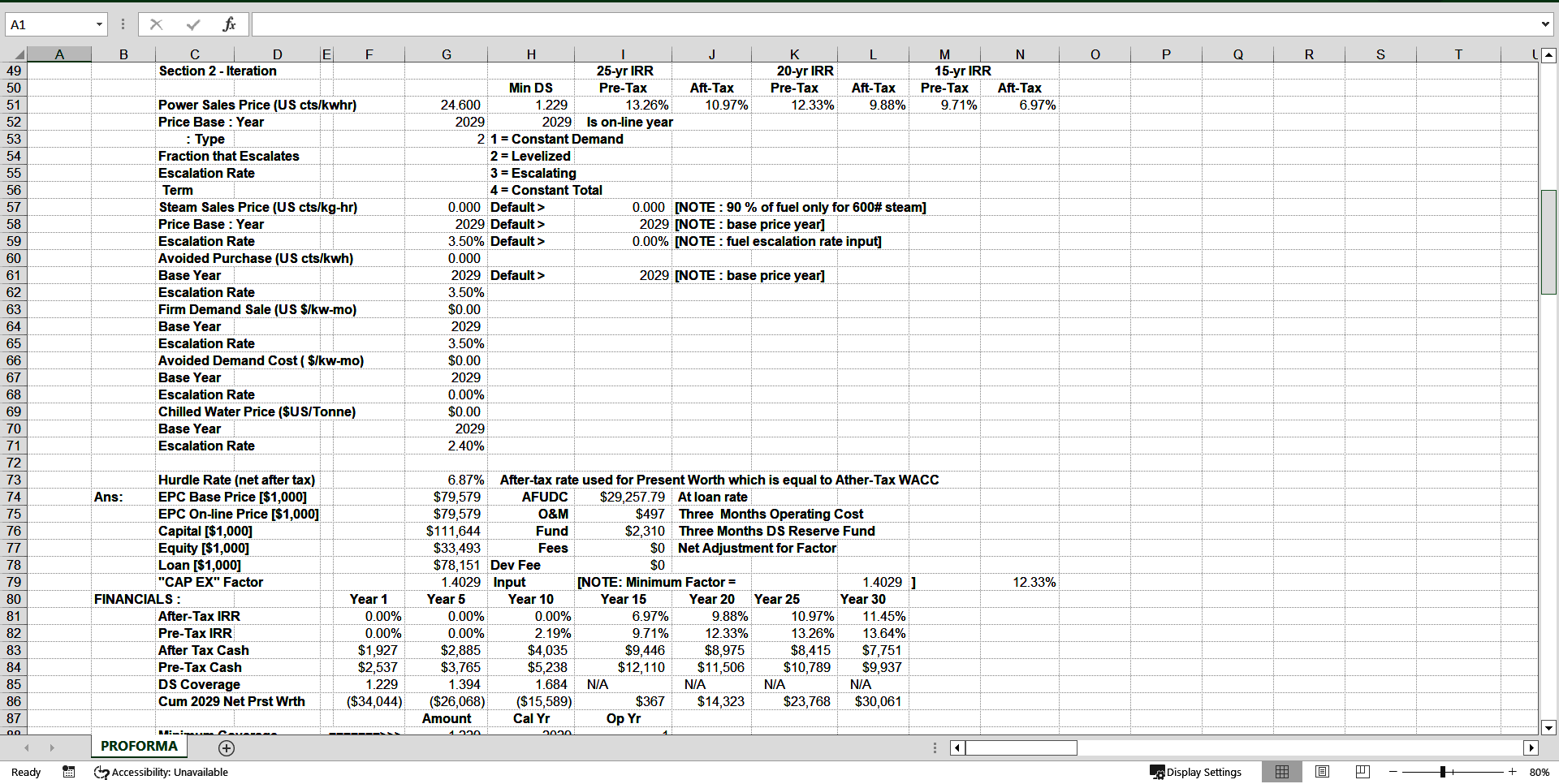 Financial Model for 10 MW MSW-Fired Steam Power Plants (Excel template (XLS)) Preview Image