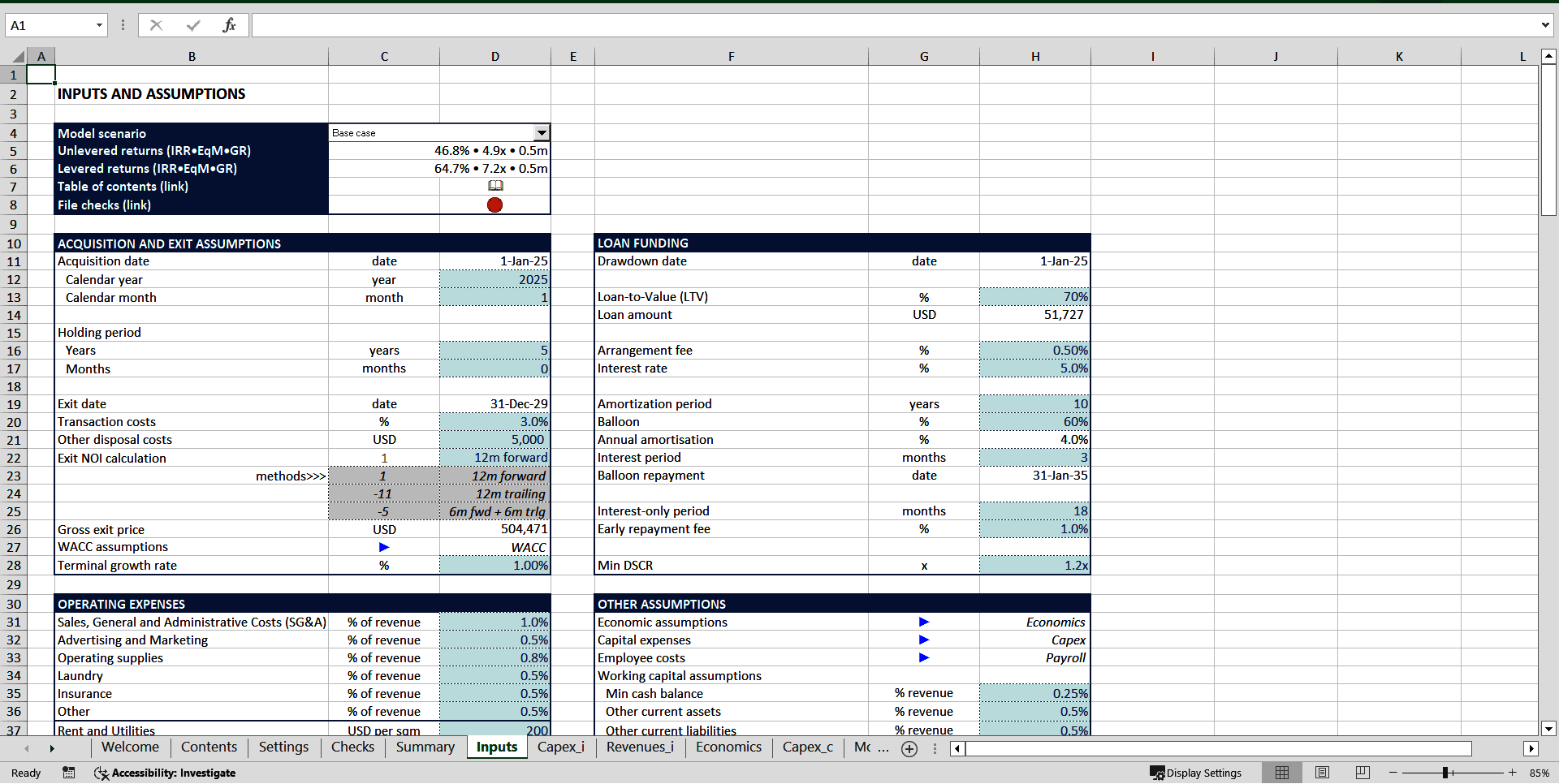 Car Wash Station Financial Model (Excel template (XLSX)) Preview Image