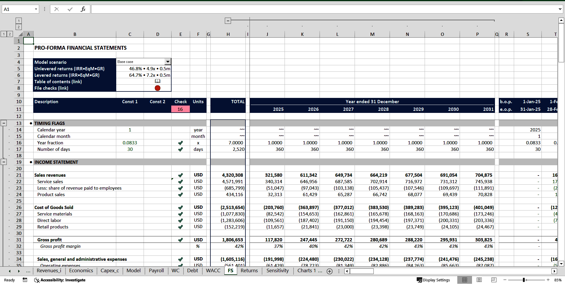 Car Wash Station Financial Model (Excel template (XLSX)) Preview Image