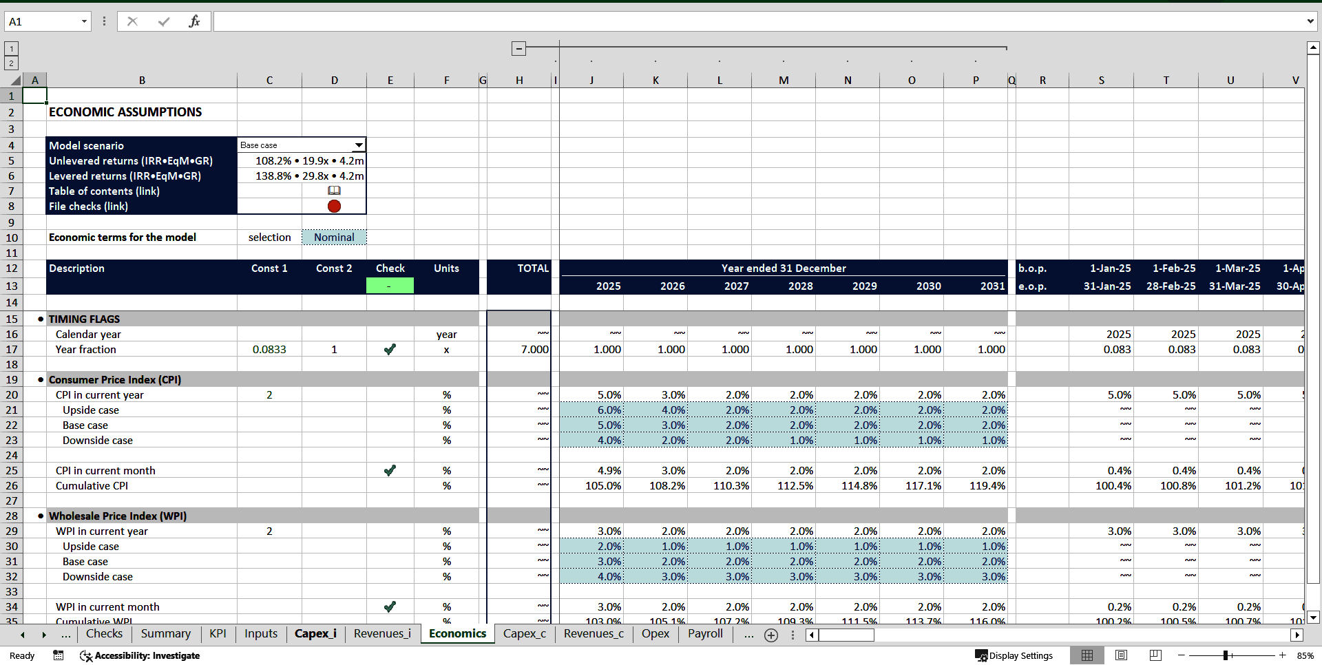 Fitness Center Financial Model (Excel template (XLSX)) Preview Image