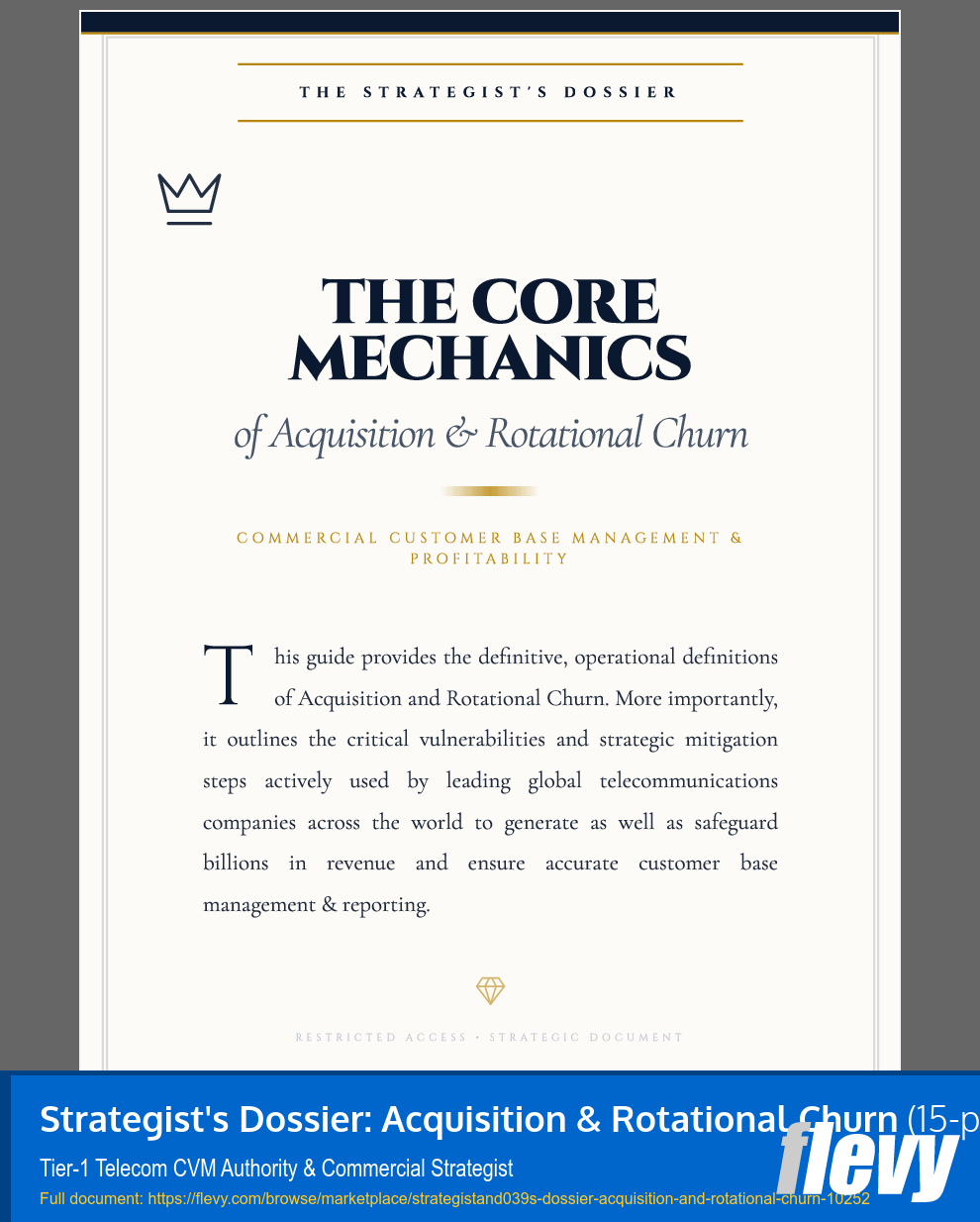 Strategist's Dossier: Acquisition & Rotational Churn (15-page PDF document) Preview Image