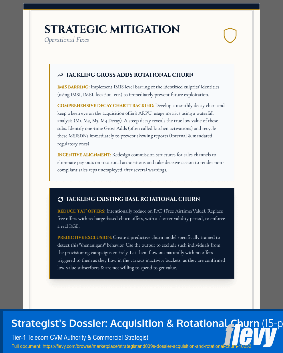 Strategist's Dossier: Acquisition & Rotational Churn (15-page PDF document) Preview Image