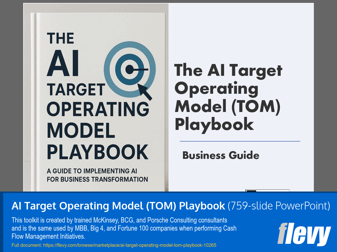 AI Target Operating Model (TOM) Playbook (759-slide PPT PowerPoint presentation slide deck (PPTX)) Preview Image