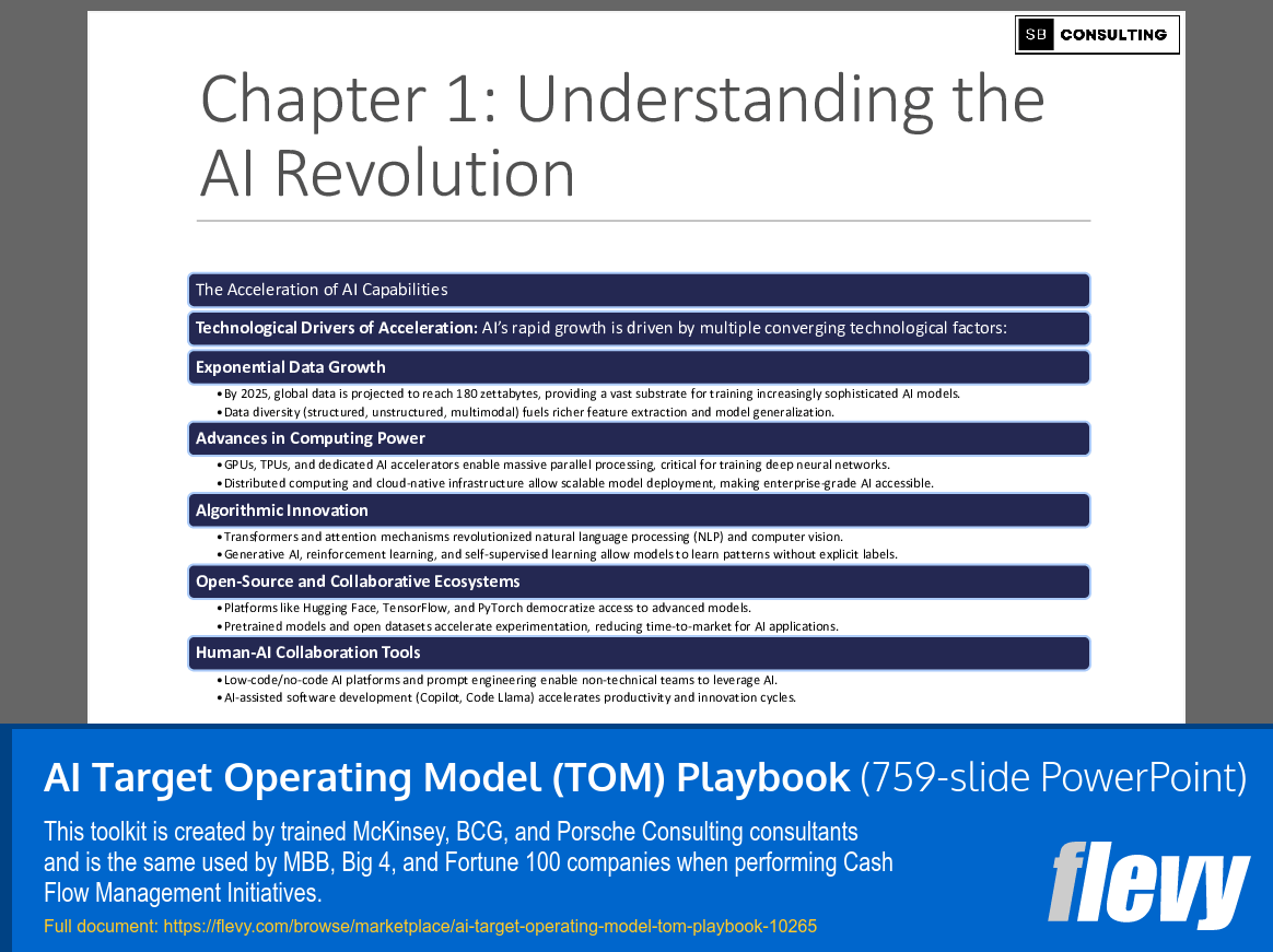 AI Target Operating Model (TOM) Playbook (759-slide PPT PowerPoint presentation slide deck (PPTX)) Preview Image