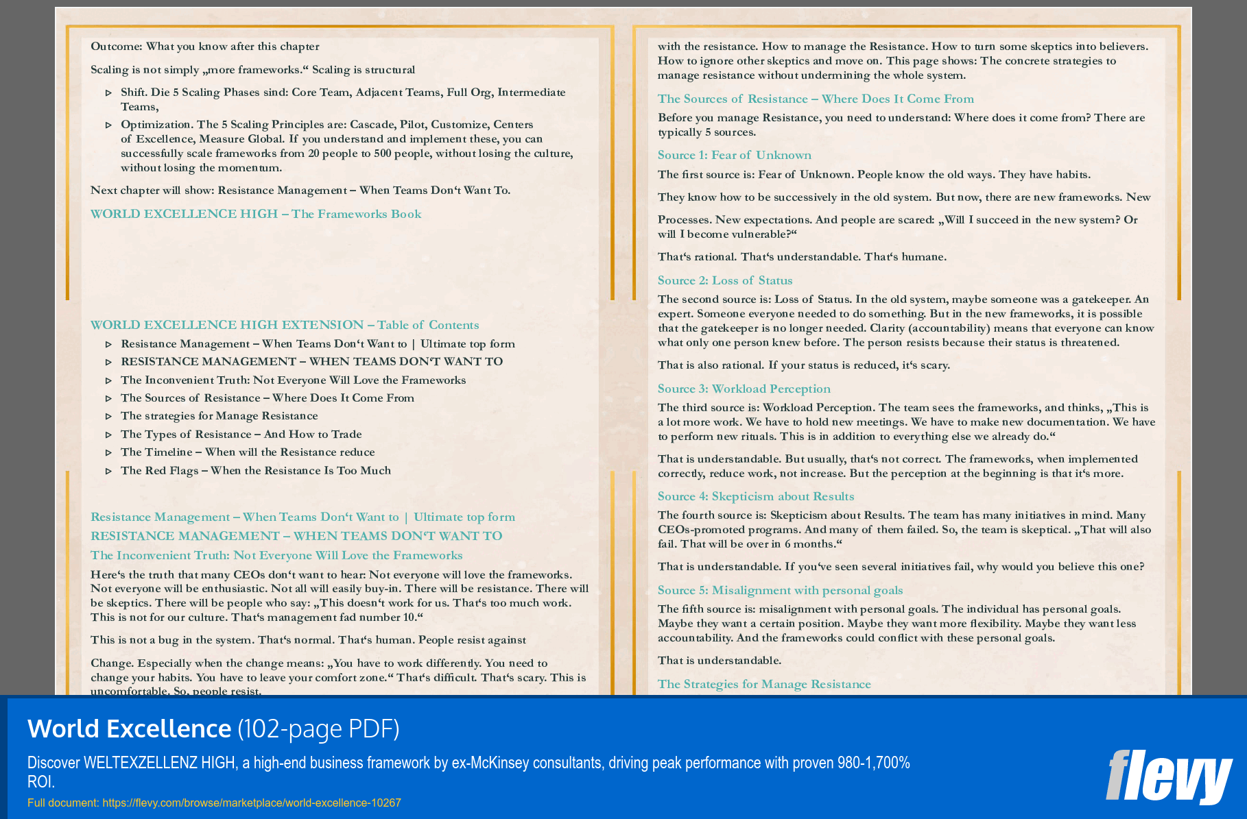 World Excellence (102-page PDF document) Preview Image