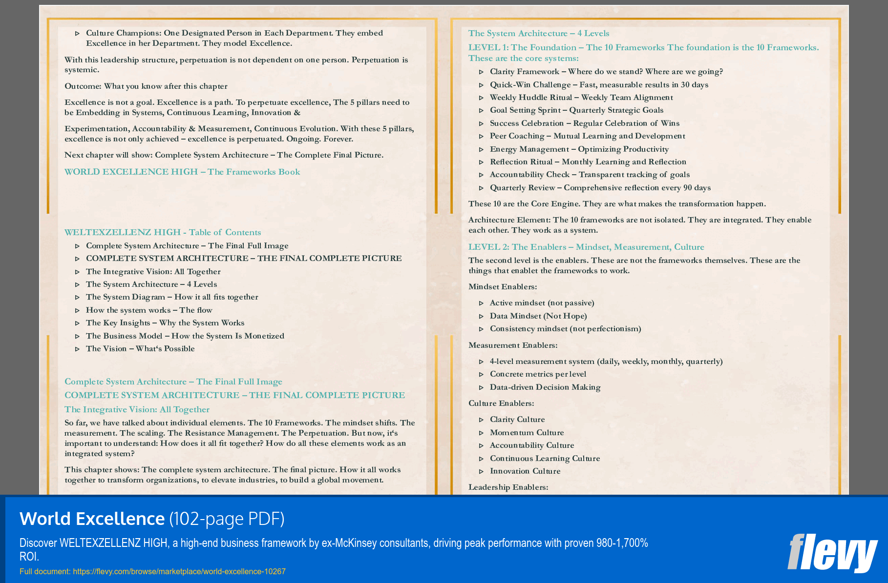 World Excellence (102-page PDF document) Preview Image