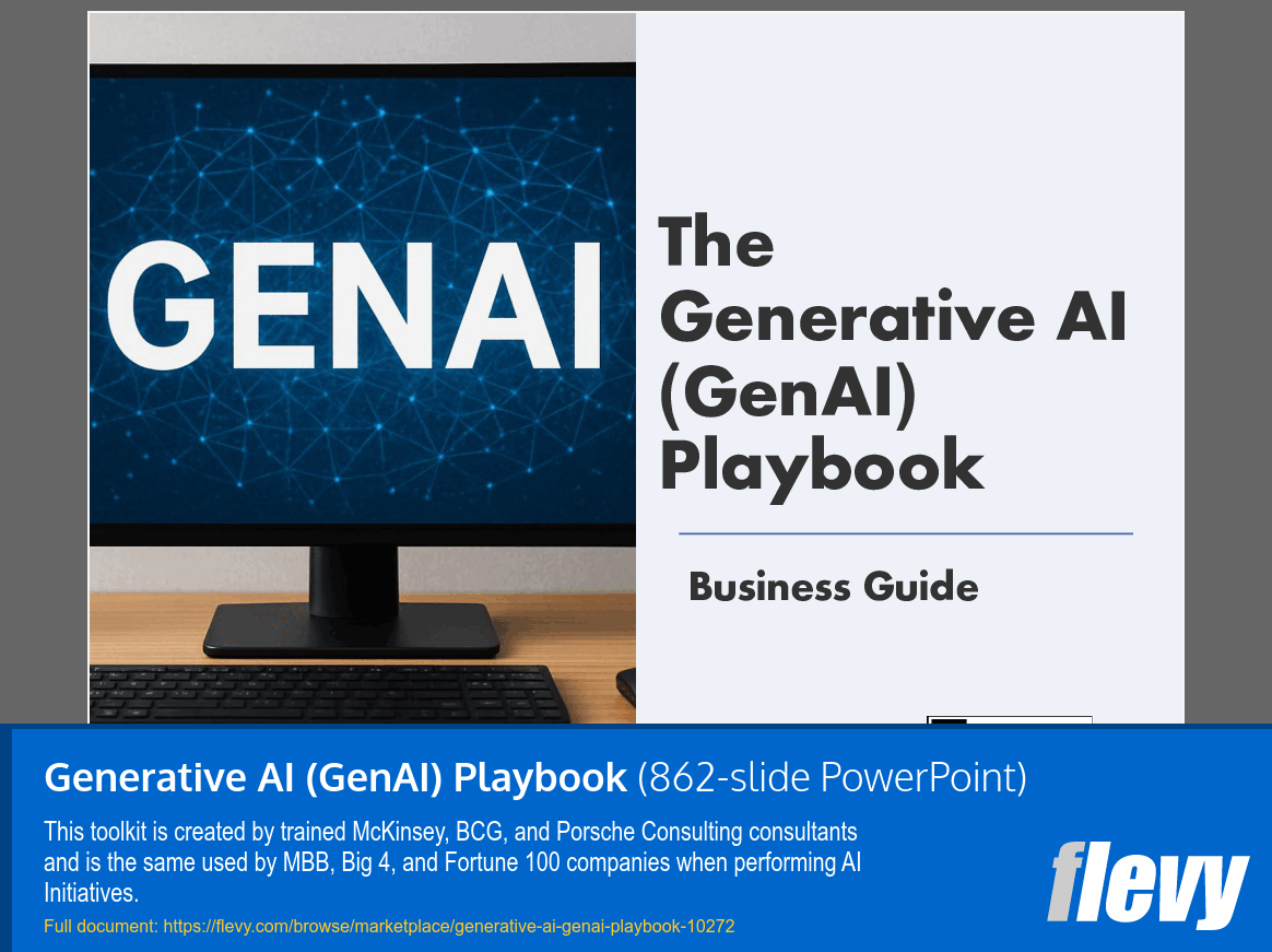 Generative AI (GenAI) Playbook (862-slide PPT PowerPoint presentation slide deck (PPTX)) Preview Image