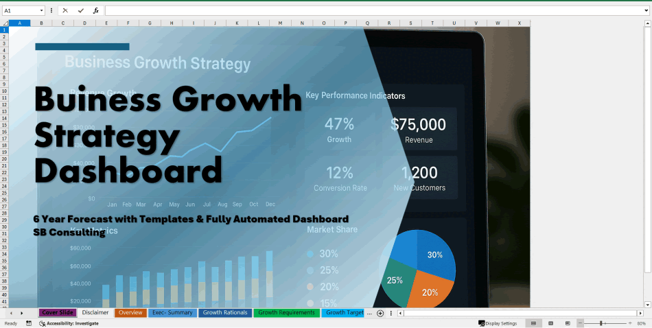 Business Growth Strategy Dashboard (Excel template (XLSX)) Preview Image