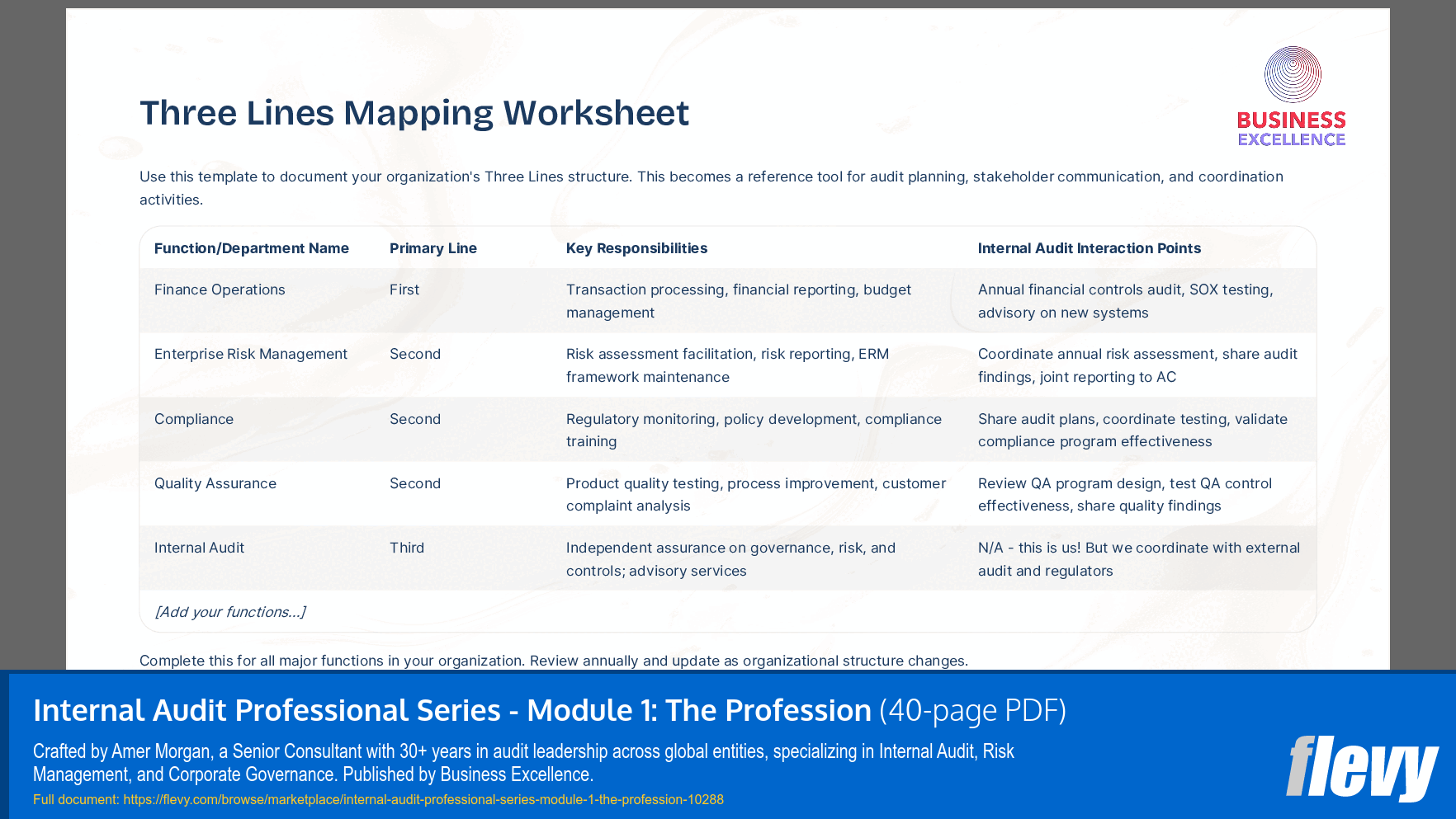 Internal Audit Professional Series - Module 1: The Profession (40-page PDF document) Preview Image